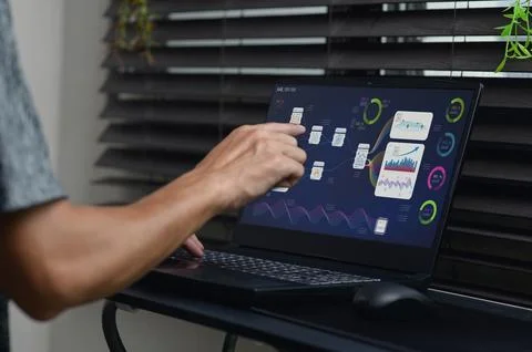 Interactive Analytic Dashboard for Data Visualization and Insights Stock Photos