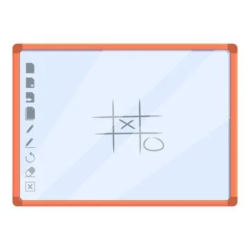 Interactive board game icon cartoon vector. Academic learning Stock Illustration