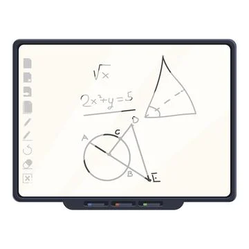 Interactive board screen icon cartoon vector. Smart digital Stock Illustration