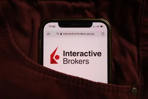 Interactive Brokers LLC logo on mobile phone Stock Photos