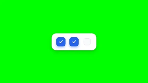Interactive Checkbox Animation on Green Screen Stock Footage 347034016