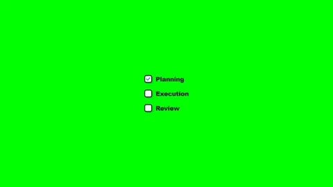 Interactive Checklist Selection Animation on Green Screen Stock Footage 347034000