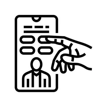 Interactive content online learning platform line icon vector illustration Stock Illustration