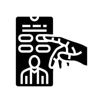 Interactive content online learning platform glyph icon vector illustration Stock Illustration