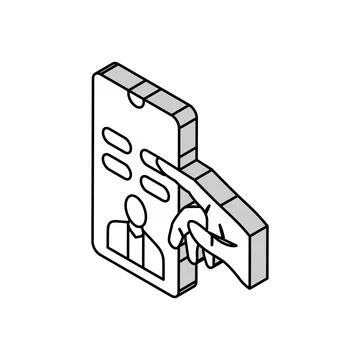 Interactive content online learning platform isometric icon vector illustration Illustrazione stock