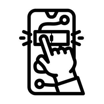 Interactive content online learning platform line icon vector illustration Stock Illustration