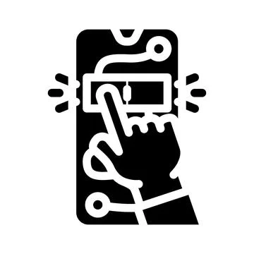 Interactive content online learning platform glyph icon vector illustration Stock Illustration