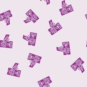 Interactive content online learning platform glyph seamless pattern Stock Illustration
