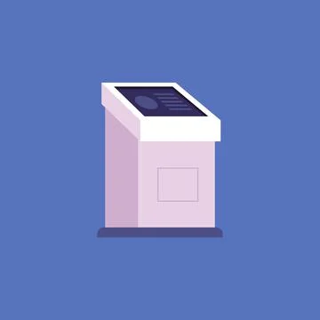 Interactive control panel for smart factory, flat vector illustration isolated. Stock Illustration