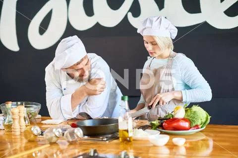 Interactive Cooking Workshop Stock Photos