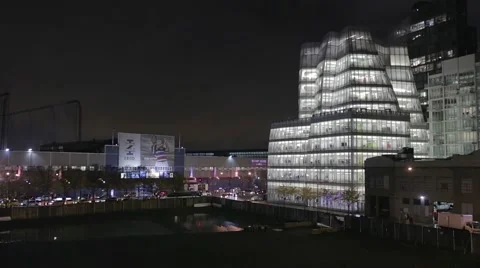 Interactive Corp IAC Building Designed by Architect Frank Gehry Video stock 44774352