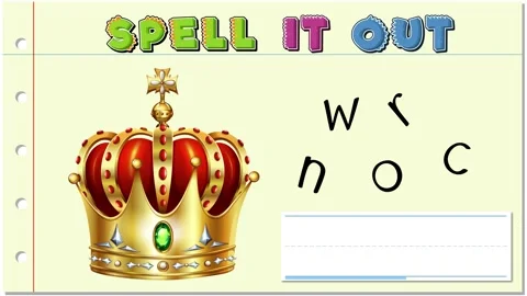 Interactive Crown Spelling Animation for Learning 库存影片 310171158