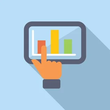 Interactive data analysis concept illustration Stock Illustration