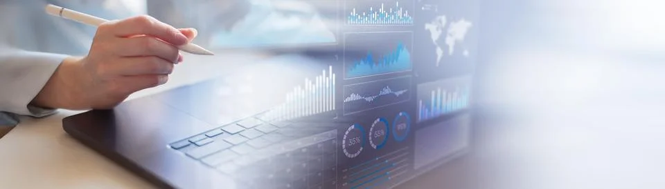 Interactive Data Analytics and Performance Metrics Visualization on a Modern  Stock Photos