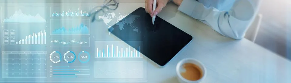 Interactive Data Analytics and Performance Metrics Visualization on a Modern  Foto stock