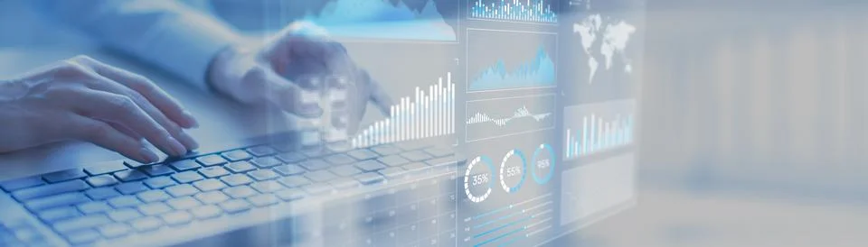 Interactive Data Analytics and Performance Metrics Visualization on a Modern  Stock Photos