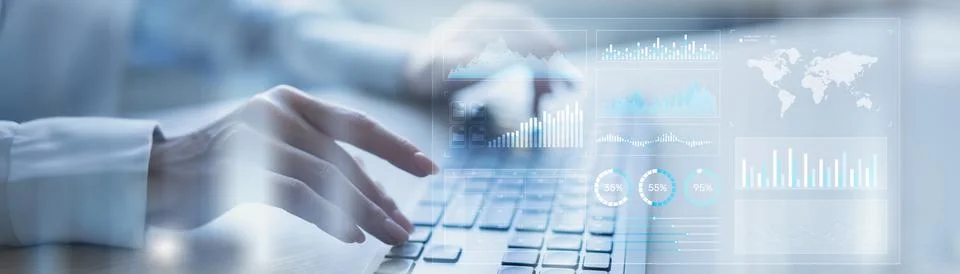 Interactive Data Analytics and Performance Metrics Visualization on a Modern  Foto stock