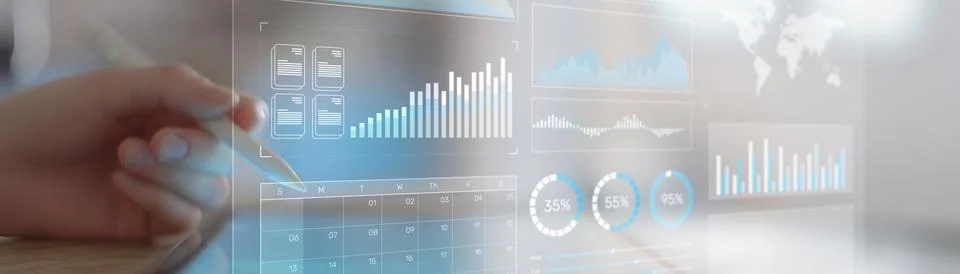 Interactive Data Analytics and Performance Metrics Visualization on a Modern  Foto stock