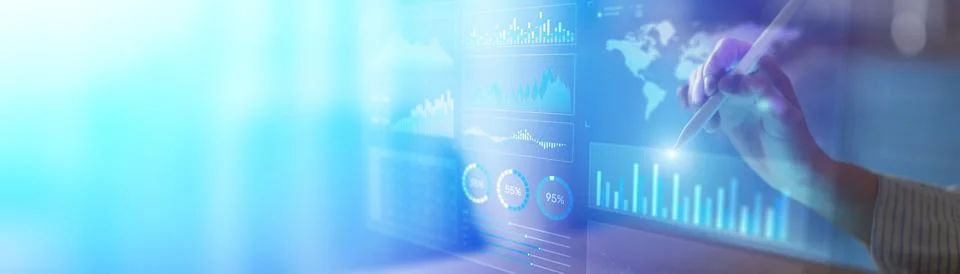 Interactive Data Analytics and Performance Metrics Visualization on a Modern  Stock Photos