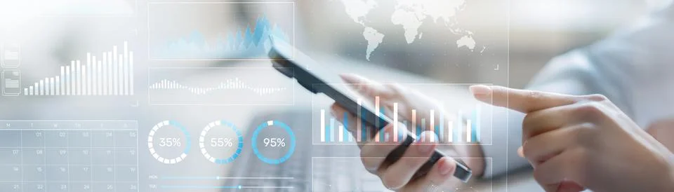 Interactive Data Analytics and Performance Metrics Visualization on a Modern  Foto stock