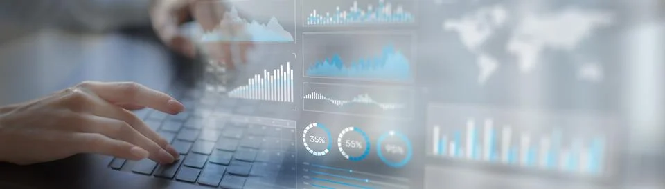Interactive Data Analytics and Performance Metrics Visualization on a Modern  Foto stock