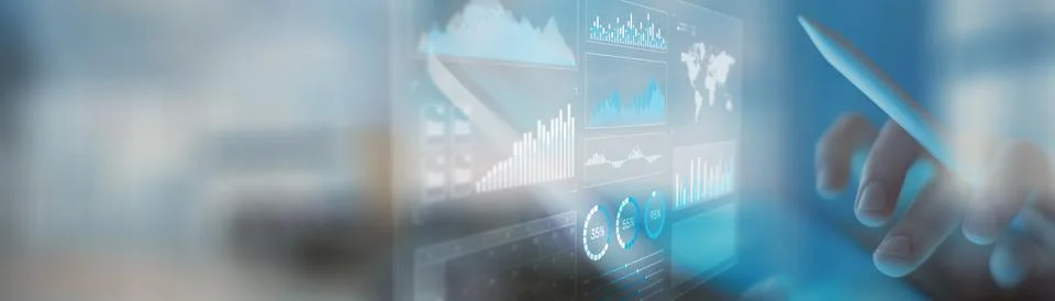 Interactive Data Analytics and Performance Metrics Visualization on a Modern  Foto stock