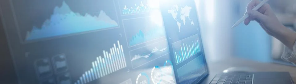 Interactive Data Analytics and Performance Metrics Visualization on a Moder.. Stockfoto's