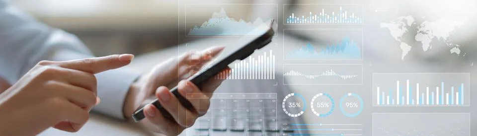 Interactive Data Analytics and Performance Metrics Visualization on a Modern  Stock Photos