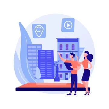 Interactive design visualization abstract concept vector illustration. Illustrazione stock