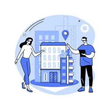 Interactive design visualization abstract concept vector illustration. Stock Illustration