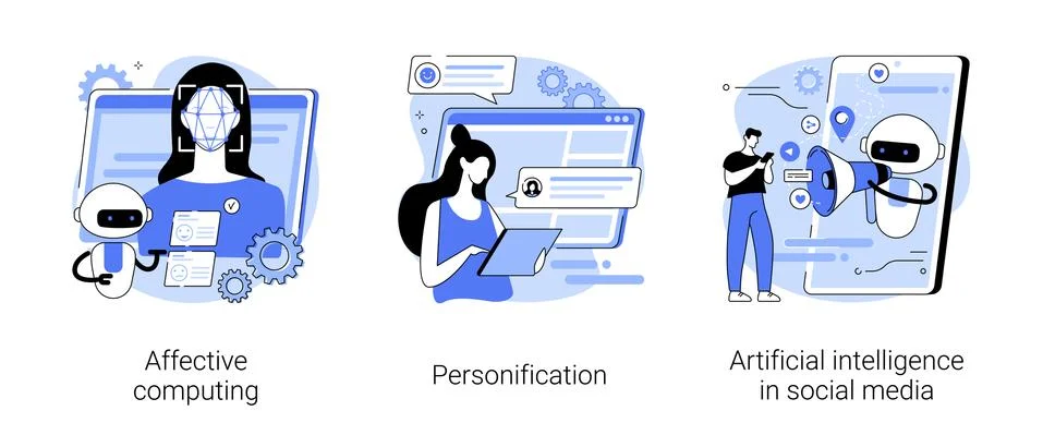 Interactive device abstract concept vector illustrations. Illustrazione stock