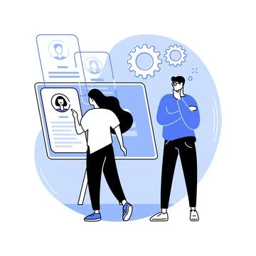 Interactive digital board isolated cartoon vector illustrations. イラスト素材
