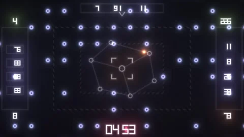 Interactive digital game interface with nodes and timer Video stock 338300253