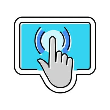 Interactive display color icon vector illustration Ilustración de archivo