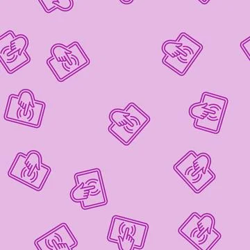 Interactive display line seamless pattern Stockillustratie