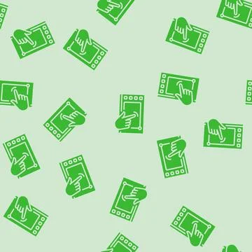 Interactive display screen social robotics glyph seamless pattern Stock Illustration