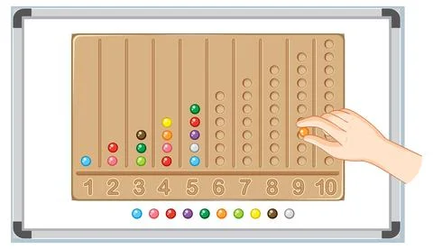 Interactive Educational Counting Board Illustrazione stock