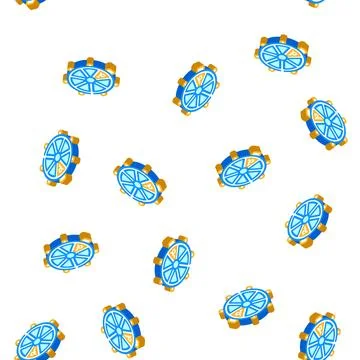 Interactive electric pet toy isometric icon seamless pattern Stock Illustration