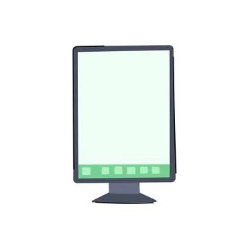 Interactive electronic whiteboard cartoon vector illustration Illustrazione stock