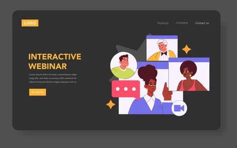 Interactive Engagement. Flat Vector Illustration Stockillustratie