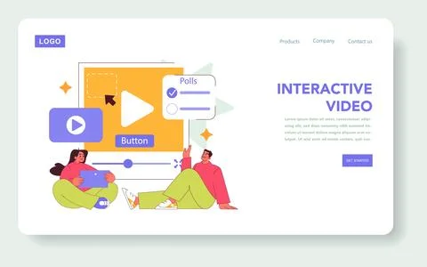 Interactive Engagement. Flat Vector Illustration Illustrazione stock