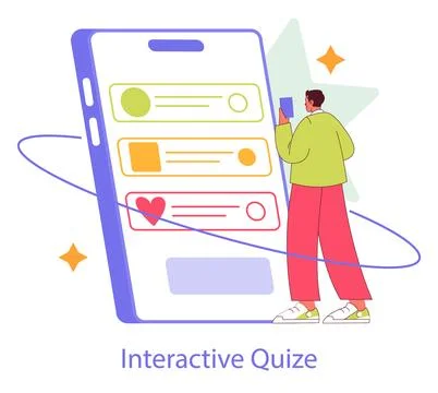 Interactive Engagement. Flat Vector Illustration 스톡 일러스트