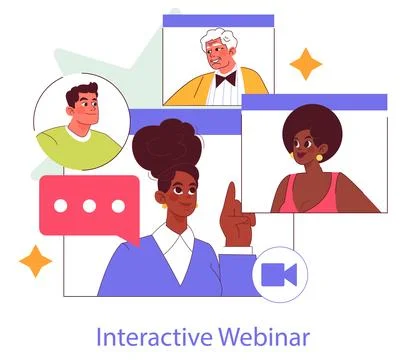 Interactive Engagement. Flat Vector Illustration Stockillustratie