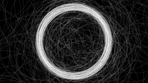Interactive Evolution: Geometric Particle Synergy Stock Footage 280148654