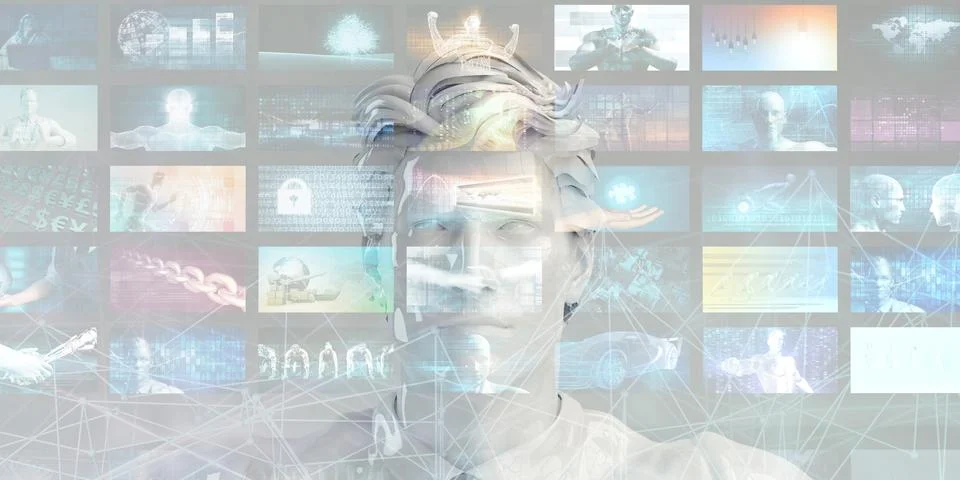 Interactive Experience Illustrazione stock