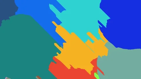 Interactive Forms and Kaleidoscopic Patterns in Artistic Choreography Stock Footage 249993722