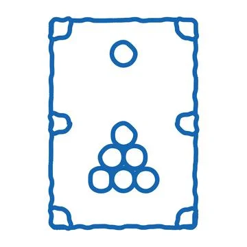 Interactive Game Billiard doodle icon hand drawn illustration イラスト素材