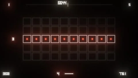 Interactive game interface with grid layout for user Stock Footage 338390148
