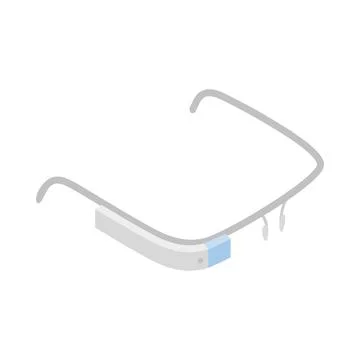 Interactive glasses icon, isometric 3d style Illustrazione stock