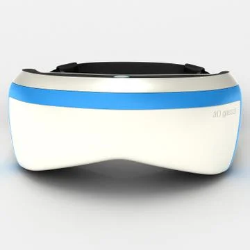 Interactive glasses virtual reality 3D illustration Stock Illustration